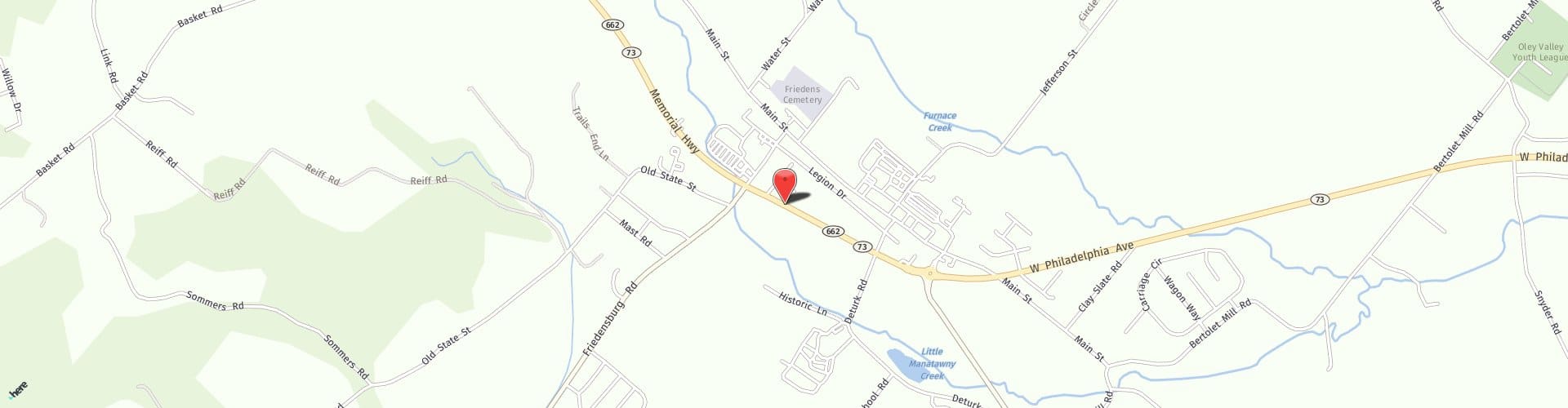 Location Map: 2 Town Center Drive Oley, PA 19547